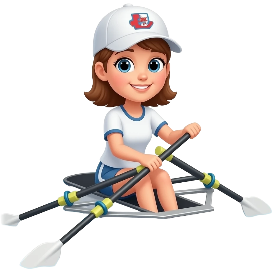 Copy pastable emoji NOT CATROON LIKE more like a classic emoji  for crew not cartoony and a girl /rowing emoji