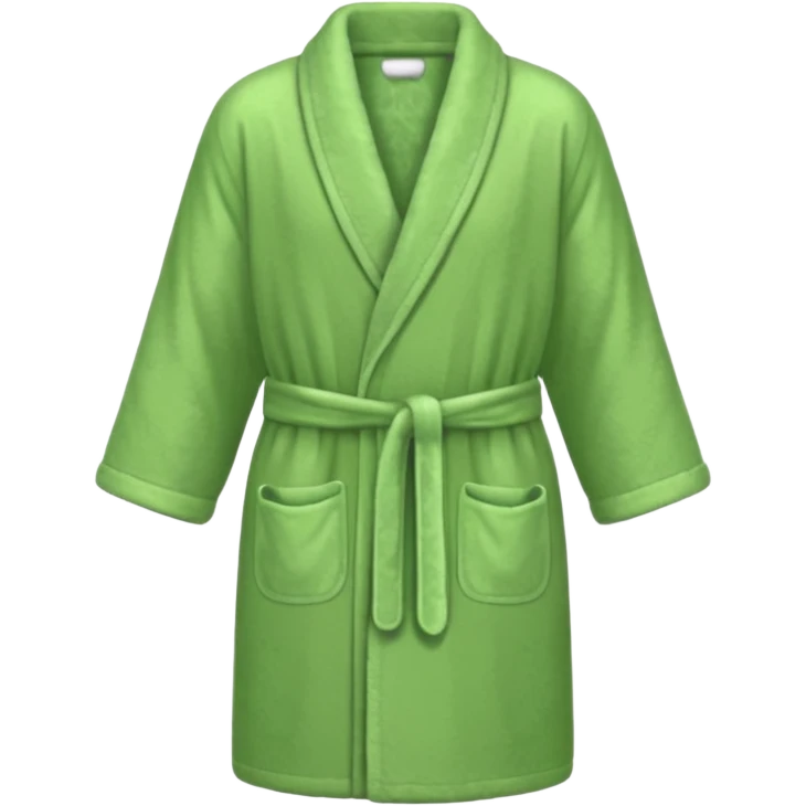 a green bath robe emoji