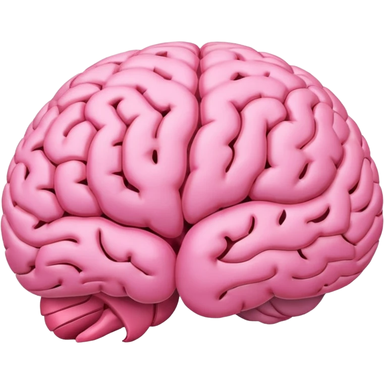 Pink sided brain emoji