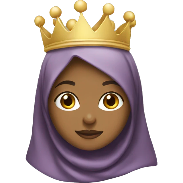 hijab girl with a crown  emoji