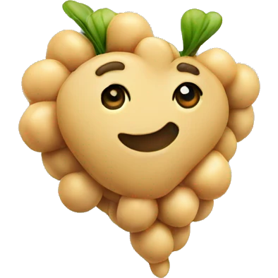 Chickpea with heart emoji