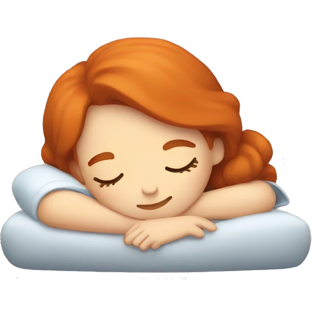 Redhead asleep emoji
