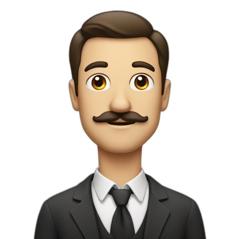 Homme avec une petite moustache carré emoji