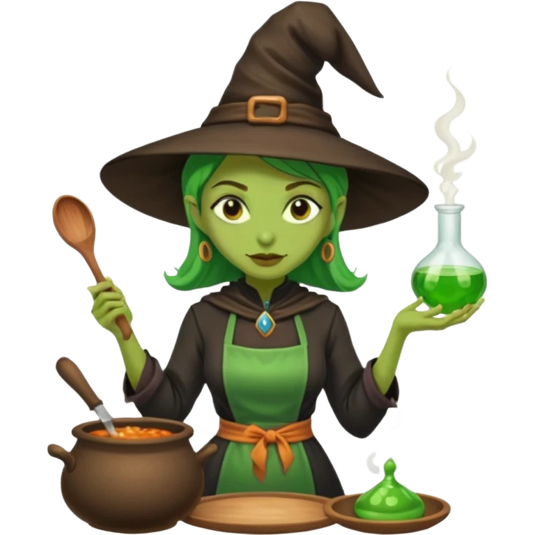 green witch cooking potion emoji