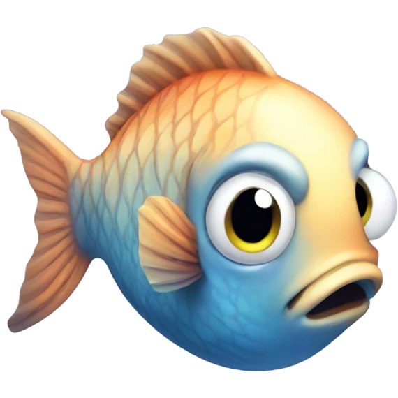 A sad fish emoji