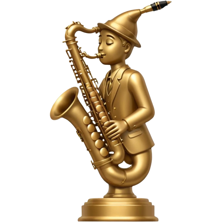 statue playing saxophone emoji