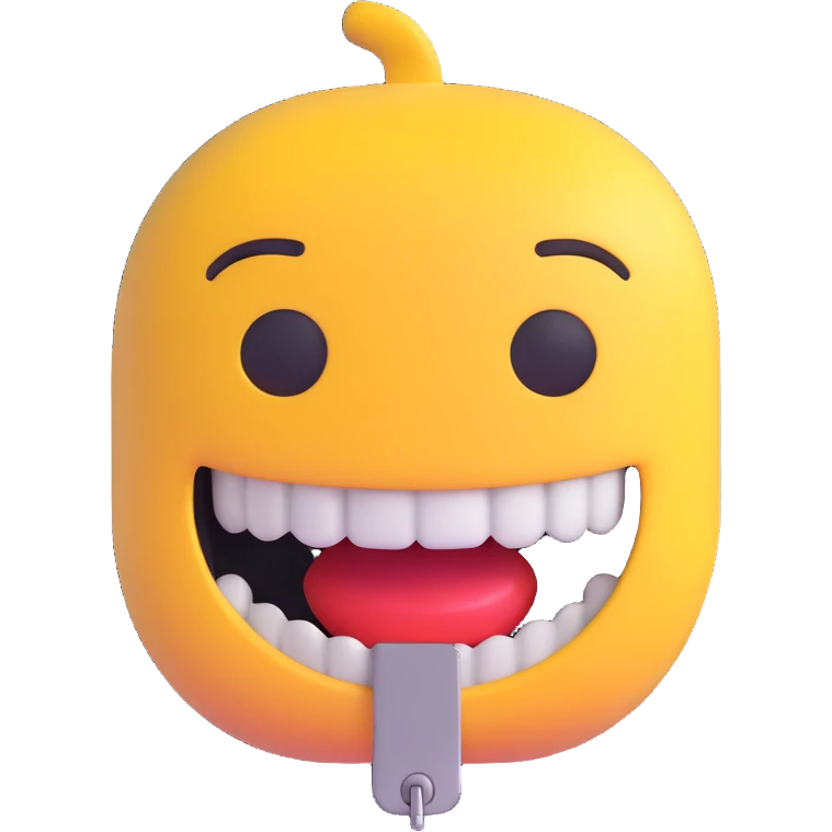 zipper mouth emoji, neutral expression, simple, clear emoji