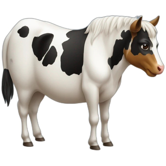 Vache sur un cheval emoji