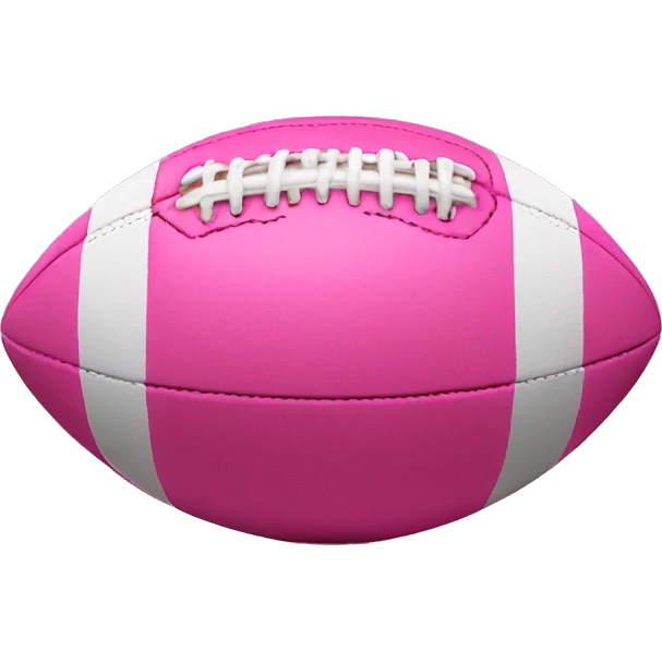 Realistic pink football emoji