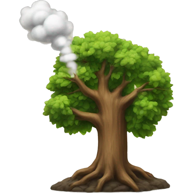 Smoking tree emoji