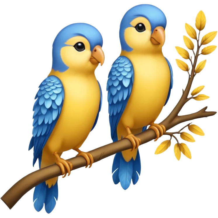 A beautiful love birds emoji