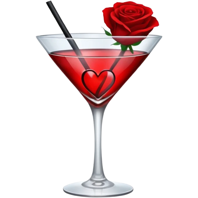 🍸+🍹+🖤+🌹 emoji