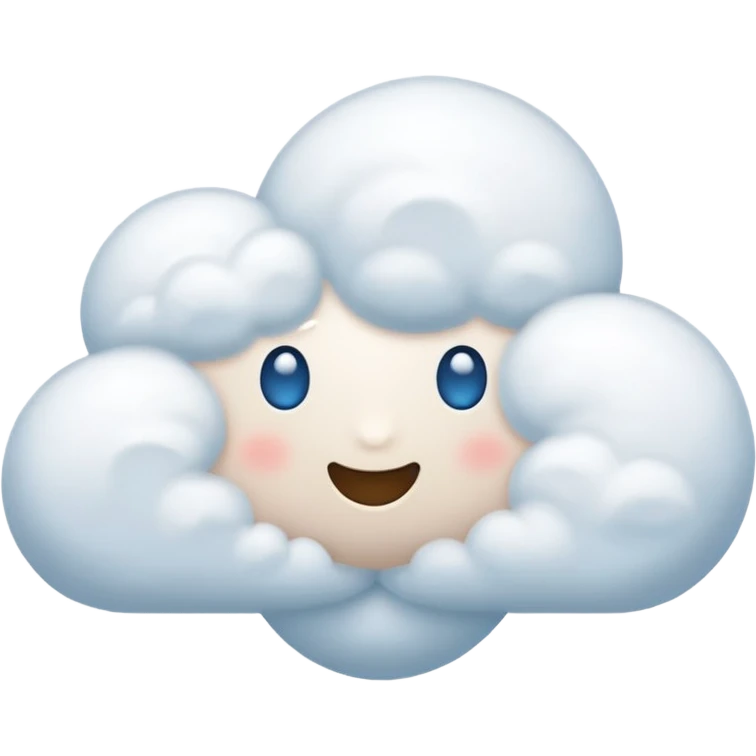 white puff object emoji