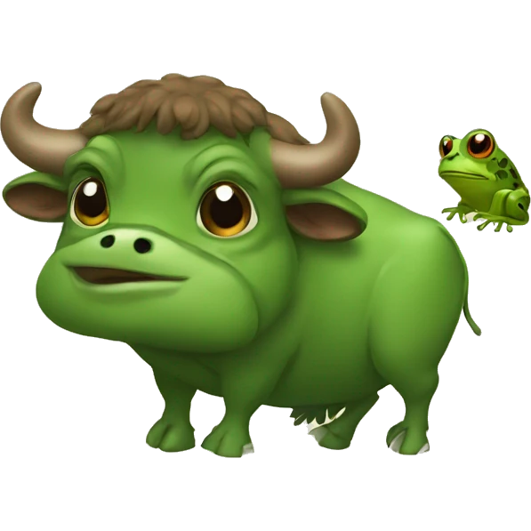 Buffalo and frog emoji