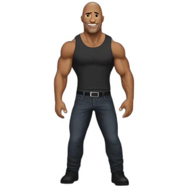 Thé rock Dwayne Johnson  emoji