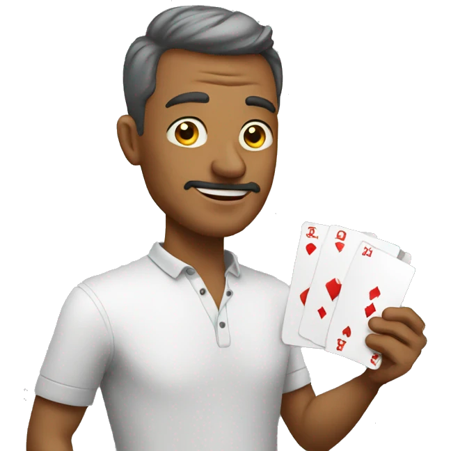 man with cards emoji