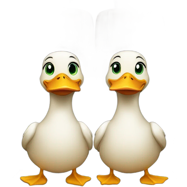Two ducks on a plane emoji
