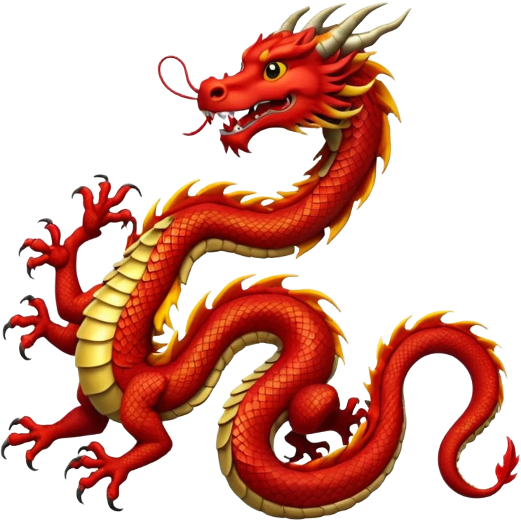 Red Chinese dragon emoji