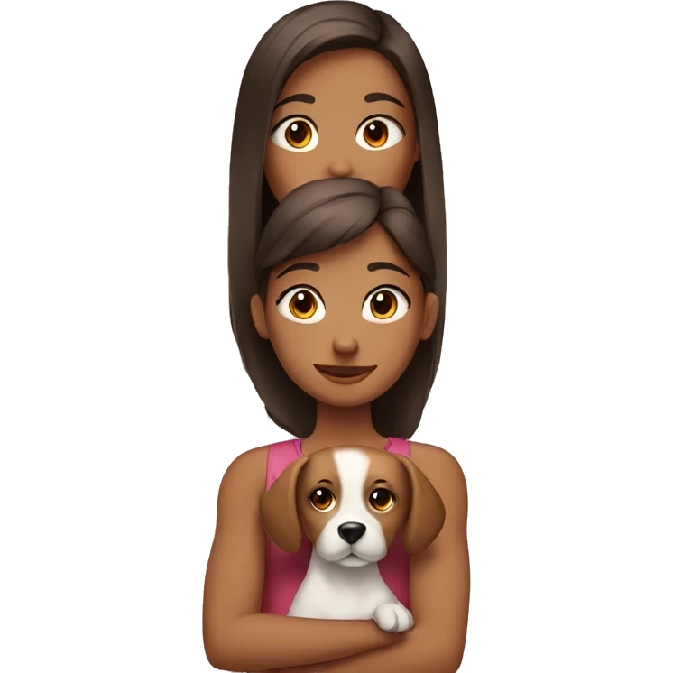 girl with dog emoji