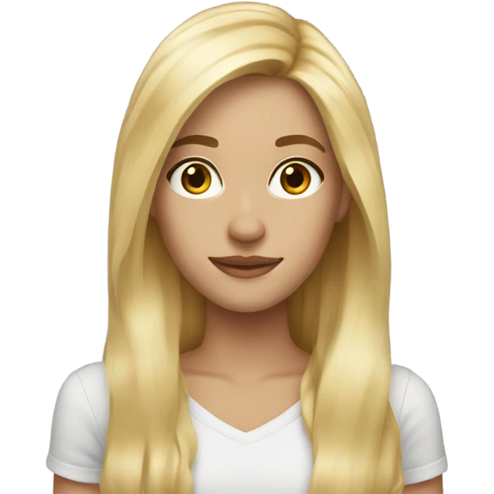blonde long hair 30 yr old emoji