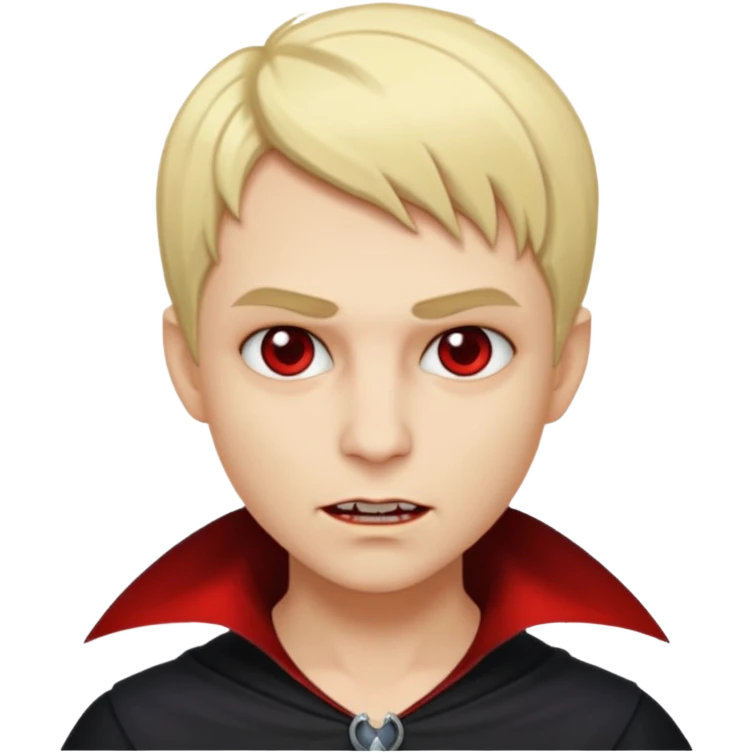 blonde short hair vampire emoji