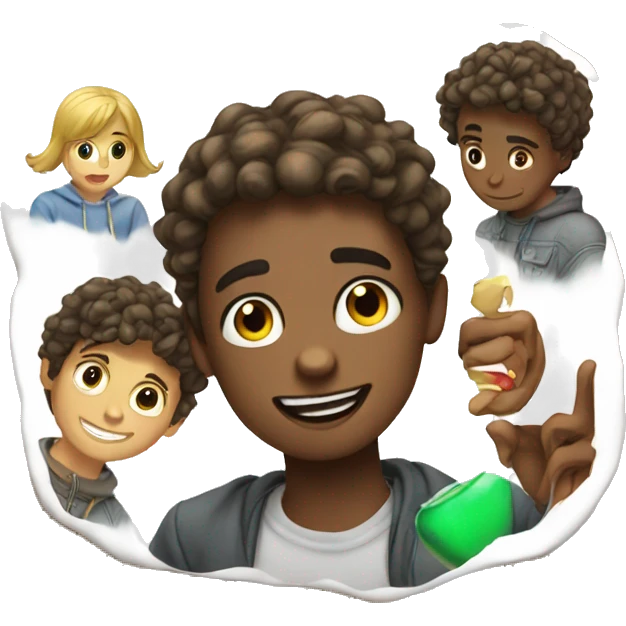 boy wih hs freind  emoji