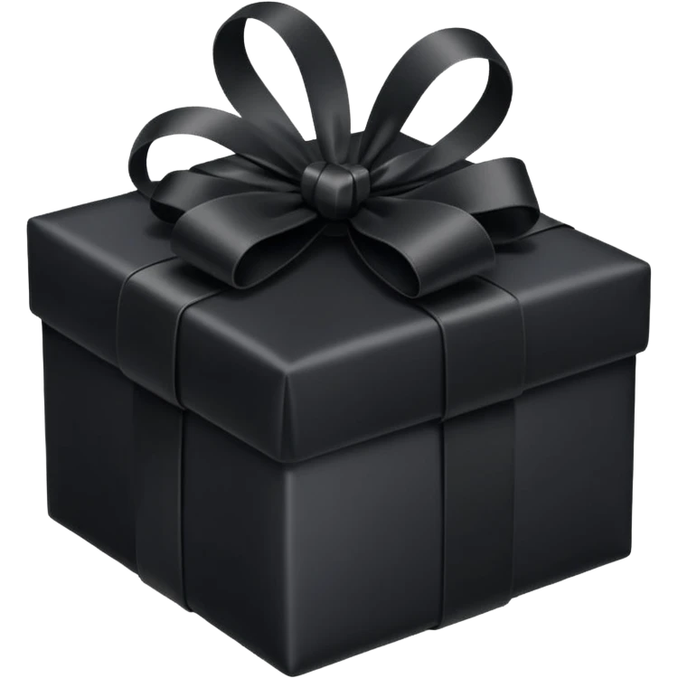 black gift all black emoji