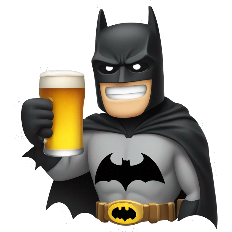 batman holding a beer  emoji