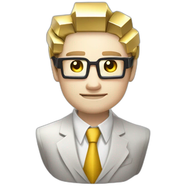 white skinned man head banker rich crypto usd gold money future cyberpunk magic safe pokemon minecraft emoji