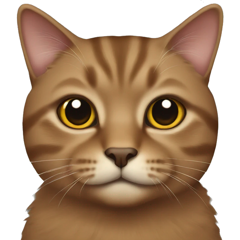 Brown Scottish cat emoji
