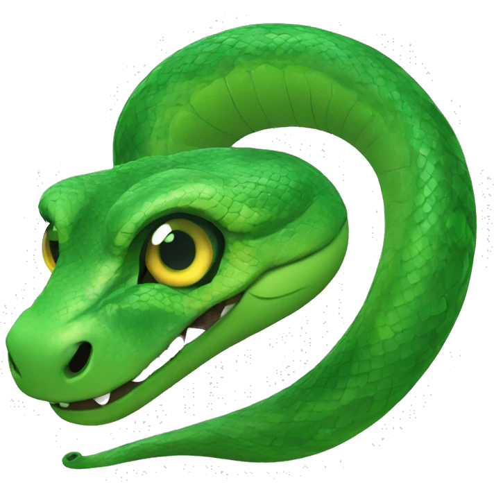 Un serpent aux yeux verts emoji