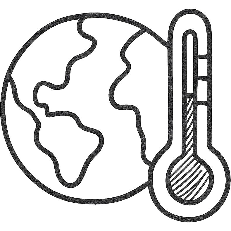 globe with a thermometer emoji