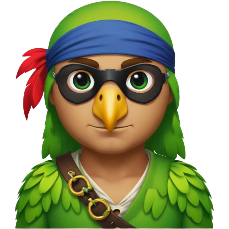 pirate and parrot emoji