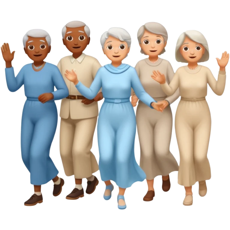 an emoji showing older people with power of $MOVEMENT, ethereal emoji