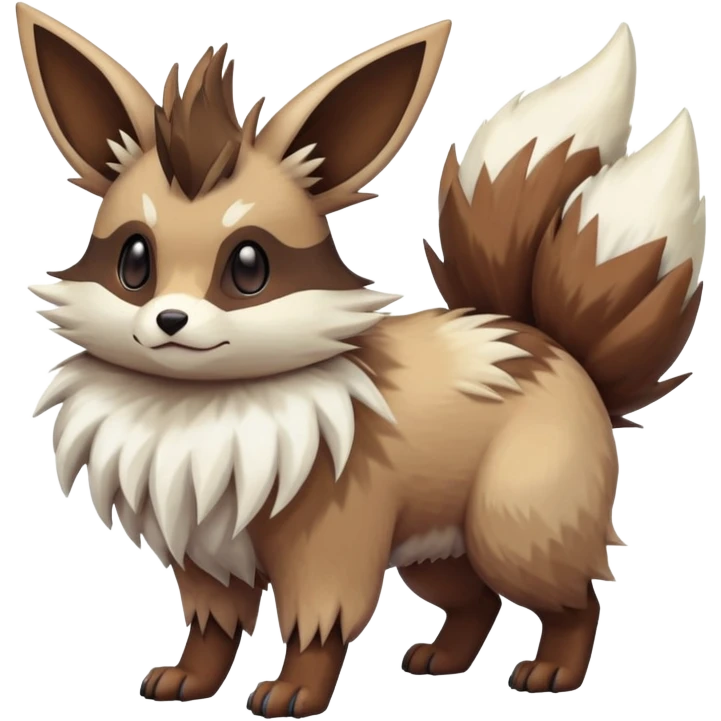 zigzagoon-Eevee-linoone-furret-Fakémon-hybrid-creature (full body)  emoji