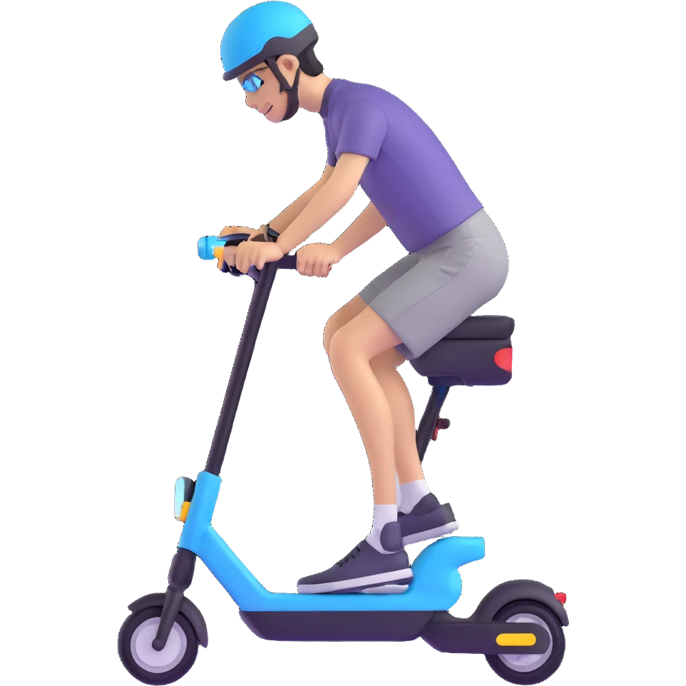 person riding an electric scooter emoji