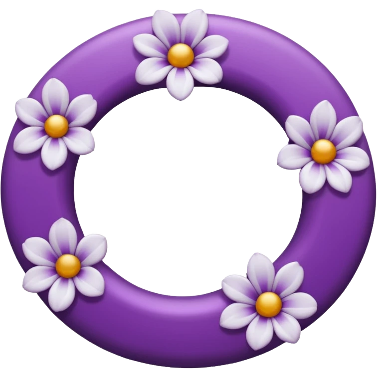 anel de casamento branco e roxo emoji