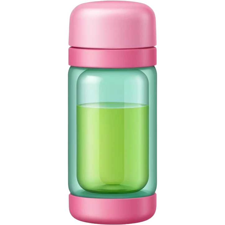 light green and pink vitamin bottle emoji