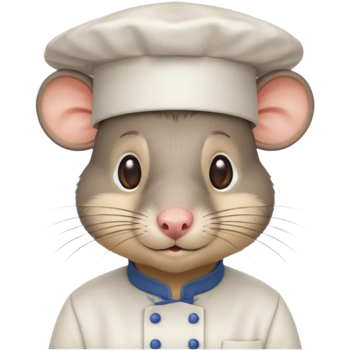 A rat with a fringe and chefs hat emoji