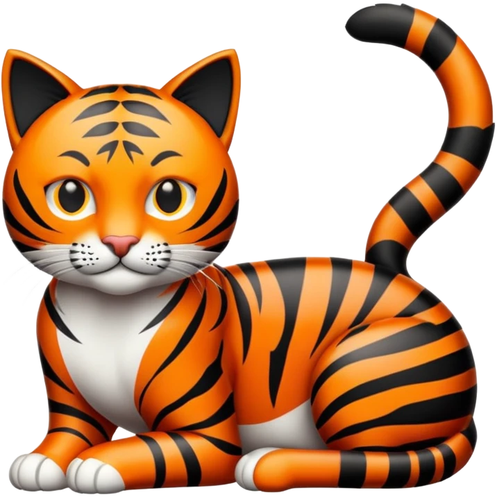 Black cat and tiger  emoji