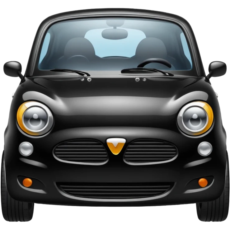 black small car front emoji