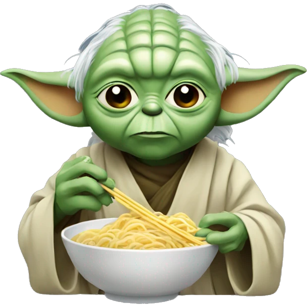 yoda eating noodles emoji