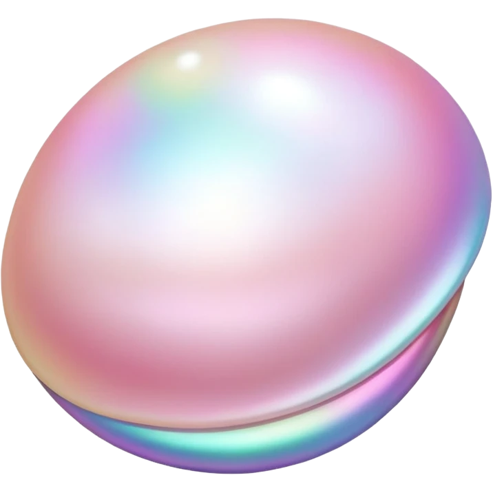 pearl in iridescent shell emoji