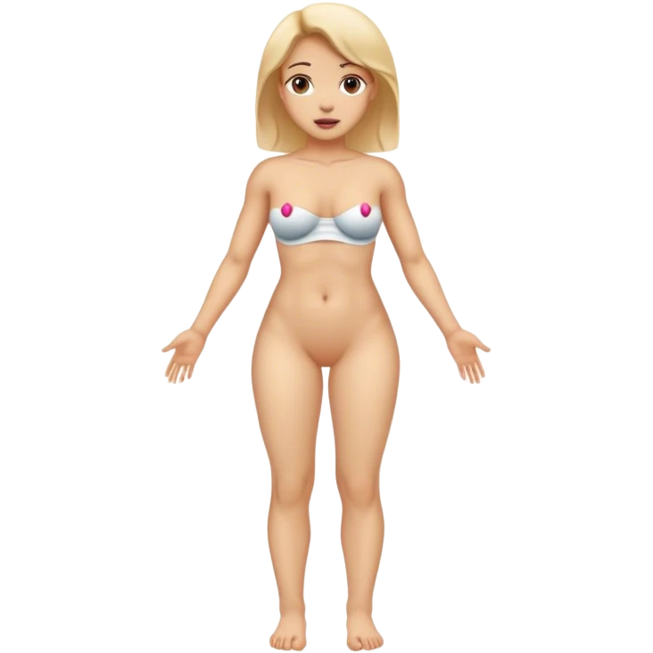 Realistic anatomically correct female body emoji