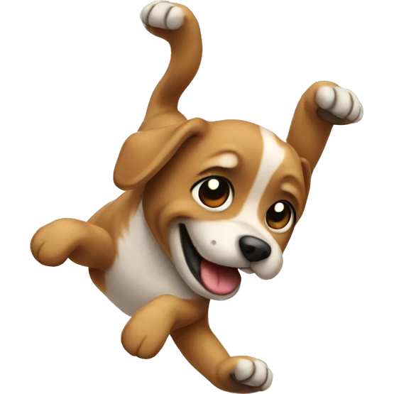 Dog doing a cartwheel  emoji