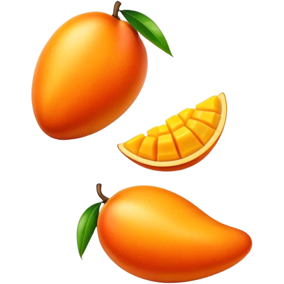 orange colored mango emoji