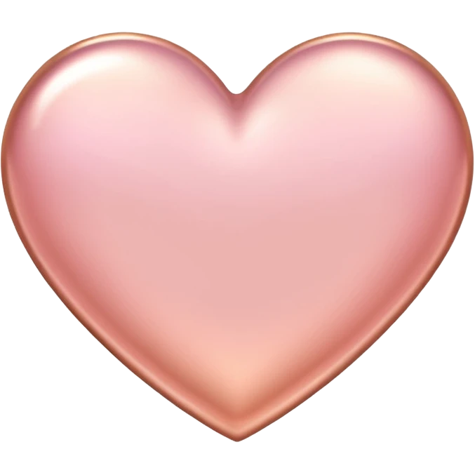 rose gold heart with soft gradient emoji