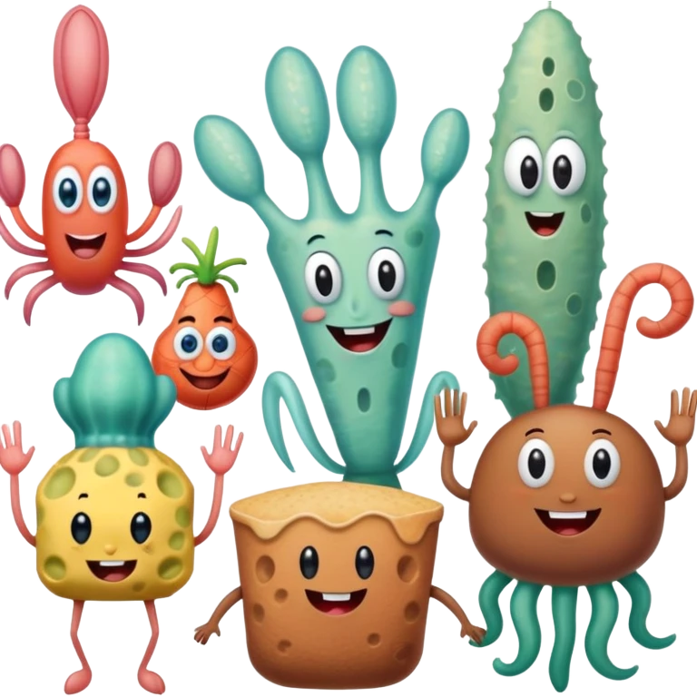 Entire cast of sponge bob SquarePants emoji