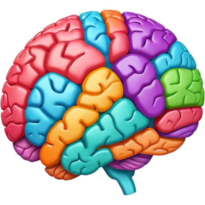 colorful brain emoji