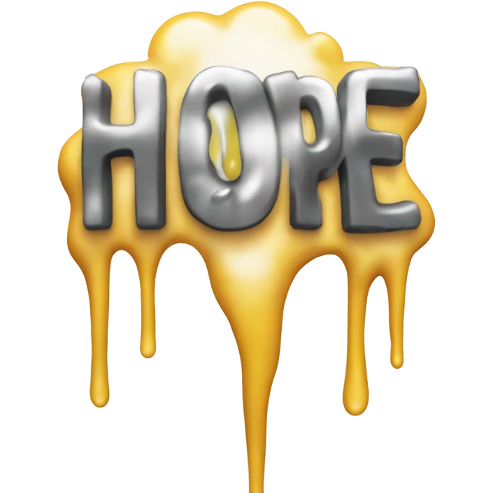 melted word hope emoji
